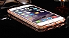 Dafoni Crystal Dream iPhone 6 / 6S Metal Tal Bumper ereve Rose Gold Klf - Resim: 3