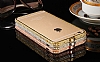 Dafoni Crystal Dream iPhone 6 / 6S Metal Tal Bumper ereve Rose Gold Klf - Resim: 2
