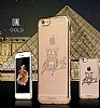 Dafoni Crystal Dream Samsung Galaxy S8 Tal Bayku Gold Kenarl Silikon Klf - Resim: 4