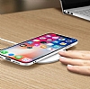 Dafoni Glass Shield iPhone 7 Plus / 8 Plus Beyaz Silikon Kenarl Cam Klf - Resim: 7