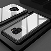 Dafoni Glass Shield Samsung Galaxy A8 Plus 2018 Siyah Silikon Kenarl Cam Klf - Resim: 2