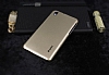 Dafoni HTC Desire 816 Metallic Thin Gold Rubber Klf - Resim: 1