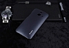 Dafoni HTC One E8 Metallic Thin Dark Silver Rubber Klf - Resim: 1