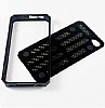 Eiroo iPhone 4 / 4S Karbon Fiber Krmz ereveli Metal Klf - Resim: 6