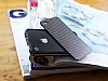 Eiroo iPhone 4 / 4S Karbon Fiber Siyah ereveli Metal Klf - Resim: 2