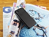 Eiroo iPhone 4 / 4S Karbon Fiber Siyah ereveli Metal Klf - Resim: 1