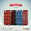 Dafoni iPhone 4 / 4S Sweater Deer Krmz Rubber Klf - Resim: 1