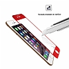 Dafoni iPhone 6 Plus / 6S Plus Full Tempered Glass Premium Krmz Cam Ekran Koruyucu - Resim: 7
