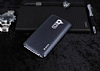 Dafoni LG G2 Metallic Thin Dark Silver Rubber Klf - Resim: 1