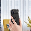Eiroo Liquid Ring iPhone 13 Mini Siyah Silikon Klf - Resim: 7