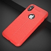 Dafoni Liquid Shield Premium iPhone X / XS Krmz Silikon Klf - Resim: 5