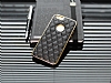 Dafoni Plaid iPhone 6 / 6S Metal Kenarl Siyah Deri Klf - Resim: 1