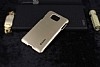 Dafoni Samsung Galaxy Alpha Metallic Thin Gold Rubber Klf - Resim: 1