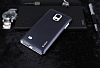 Dafoni Samsung Galaxy Note 4 Metallic Thin Dark Silver Rubber Klf - Resim: 1