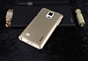 Dafoni Samsung Galaxy Note 4 Metallic Thin Gold Rubber Klf - Resim: 1