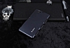 Dafoni Sony Xperia Z1 Compact Metallic Thin Dark Silver Rubber Klf - Resim: 1