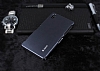 Dafoni Sony Xperia Z2 Metallic Thin Dark Silver Rubber Klf - Resim: 1