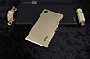 Dafoni Sony Xperia Z3 Metallic Thin Gold Rubber Klf - Resim: 1
