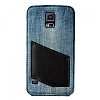 Diesel Samsung i9600 Galaxy S5 Talanm Kot Czdanl Dik Kapakl Klf - Resim: 1