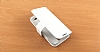 Doormoon Samsung i9190 Galaxy S4 Mini Yan Kapakl Beyaz Deri Klf - Resim: 1