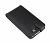 Doormoon Samsung N7100 Galaxy Note 2 Kapakl Siyah Deri Klf - Resim: 1