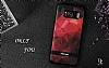 DZGOGO Samsung Galaxy S8 Plus Silikon Kenarl Krmz Rubber Klf - Resim: 1