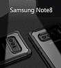 Eiroo Acrylic Hybrid Samsung Galaxy Note 8 Krmz Kenarl effaf Rubber Klf - Resim: 8