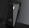 Eiroo Acrylic Hybrid iPhone 7 Plus / 8 Plus Siyah Kenarl effaf Rubber Klf - Resim: 1