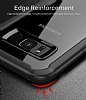 Eiroo Acrylic Hybrid Samsung Galaxy S8 Lacivert Kenarl effaf Rubber Klf - Resim: 4