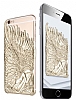 Eiroo Angel Wings iPhone 6 / 6S ift Katmanl Gold Rubber Klf - Resim: 1