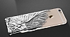 Eiroo Angel Wings iPhone 6 / 6S ift Katmanl Silver Rubber Klf - Resim: 2