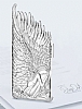 Eiroo Angel Wings iPhone 6 / 6S ift Katmanl Silver Rubber Klf - Resim: 5