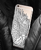 Eiroo Angel Wings iPhone 6 / 6S ift Katmanl Silver Rubber Klf - Resim: 1
