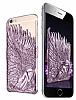 Eiroo Angel Wings iPhone 6 Plus / 6S Plus ift Katmanl Pembe Rubber Klf - Resim: 3