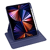 Eiroo Apple iPad Air 2022 Kalem Blmeli Dner Standl Gri Klf - Resim: 4