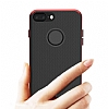 Eiroo Attractive iPhone 8 Plus Krmz Kenarl Silikon Klf - Resim: 2