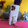 Eiroo Baby Bear Realme 11 Pro Standl Kamera Korumal Beyaz Silikon Klf - Resim: 2