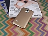 Eiroo Blade Samsung Galaxy Note 4 Ultra nce Deri Gold Klf - Resim: 2