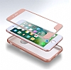 Eiroo Body Fit iPhone 7 360 Derece Koruma Rose Gold Silikon Klf - Resim: 4