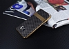 Eiroo Boss Fit Samsung Galaxy Note 5 Deri Grnml Siyah Silikon Klf - Resim: 2