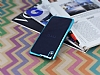 Eiroo Breza HTC Desire 816 Mavi Metal Kenarl effaf Rubber Klf - Resim: 2
