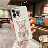 Eiroo Candy Bear Realme 11 Pro Standl Kamera Korumal Beyaz Silikon Klf - Resim: 2
