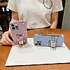 Eiroo Candy Bear Realme C21Y Standl Beyaz Silikon Klf - Resim: 1