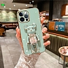 Eiroo Candy Bear Realme C53 Standl Kamera Korumal Yeil Silikon Klf - Resim: 1