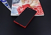 Eiroo Carbon Hybrid Sony Xperia XZ Premium Krmz Kenarl Karbon Siyah Silikon Klf - Resim: 2