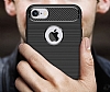 Eiroo Carbon Shield iPhone 7 Ultra Koruma Dark Silver Klf - Resim: 3