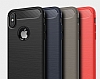 Eiroo Carbon Shield iPhone X / XS Ultra Koruma Dark Silver Klf - Resim: 3