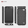 Eiroo Carbon Shield LG Q6 Ultra Koruma Dark Silver Klf - Resim: 4