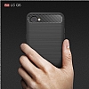 Eiroo Carbon Shield LG Q6 Ultra Koruma Dark Silver Klf - Resim: 7