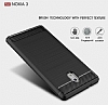 Eiroo Carbon Shield Nokia 3 Ultra Koruma Dark Silver Klf - Resim: 1
